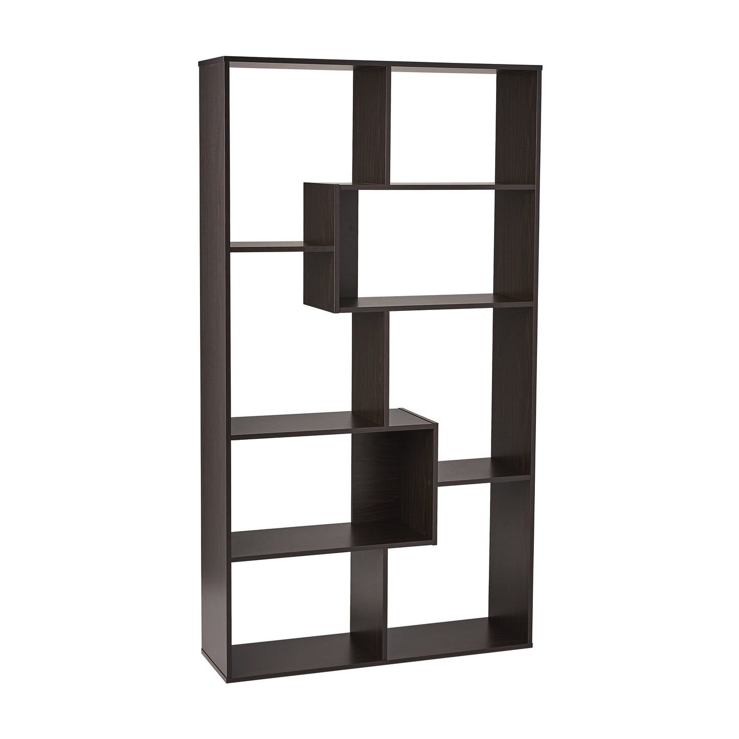 Modern 8-Cube Bookcase, Espresso