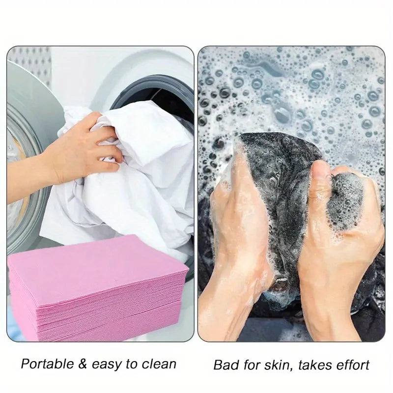 90Pcs Portable Laundry Sheet Fruit Crystal Laundry Bubble Paper Cleaning Sheet Strong Decontamination Scent Lasting