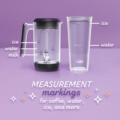 Single Serve Frappe and Iced Coffee Maker with Blender, Black