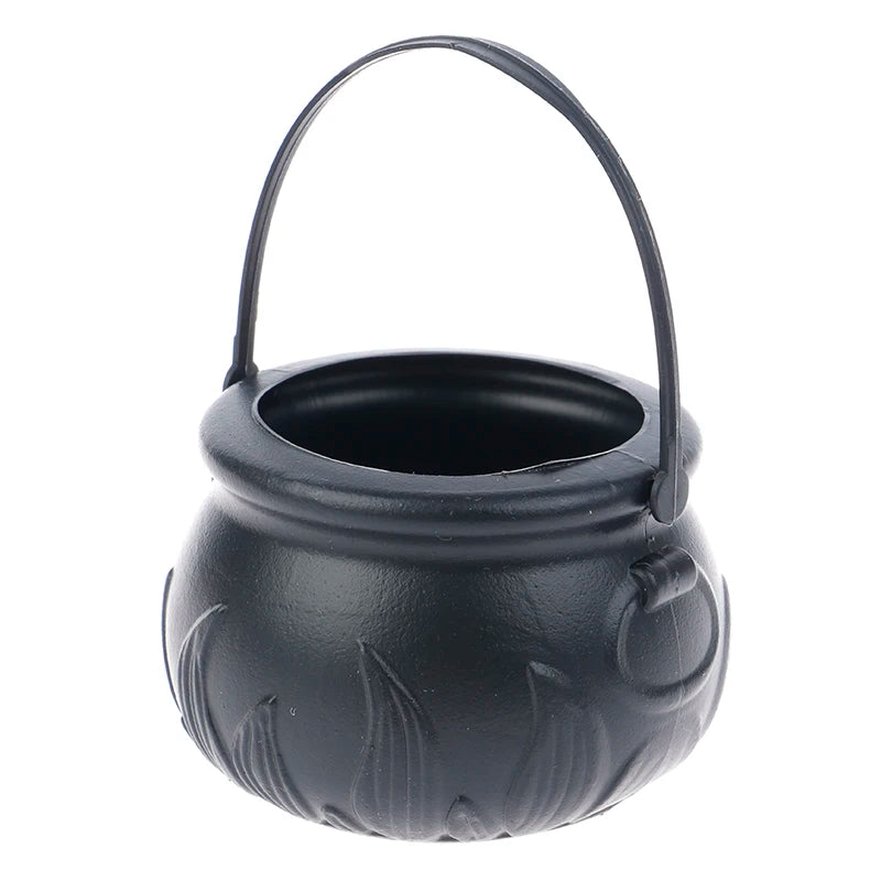 New 1PCS Halloween Candy Pot Halloween Cauldron Novelty Halloween Bucket Ornament Witch Toy Candy Gift Box