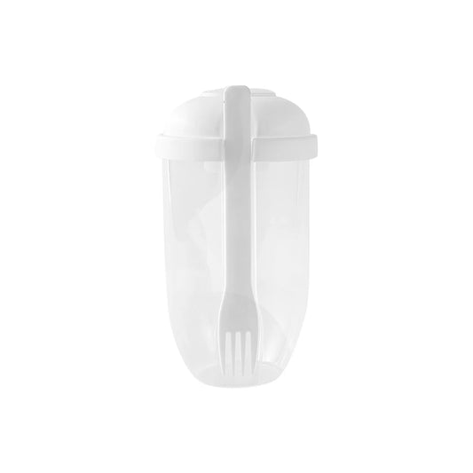 Portable Salad Cup Kids Breakfast Salad Bowl with Fork Plastic Diet Meal Shaker Cups Kitchen Food Lunch Box Bottles Mason Cup